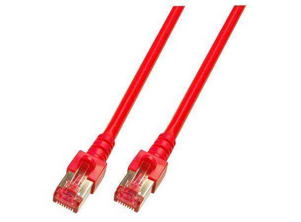 SFTP Patch Cat.6 -  1,0 m Rød LSZH Nettverkskabel 250MHz 27AWG PiMF 